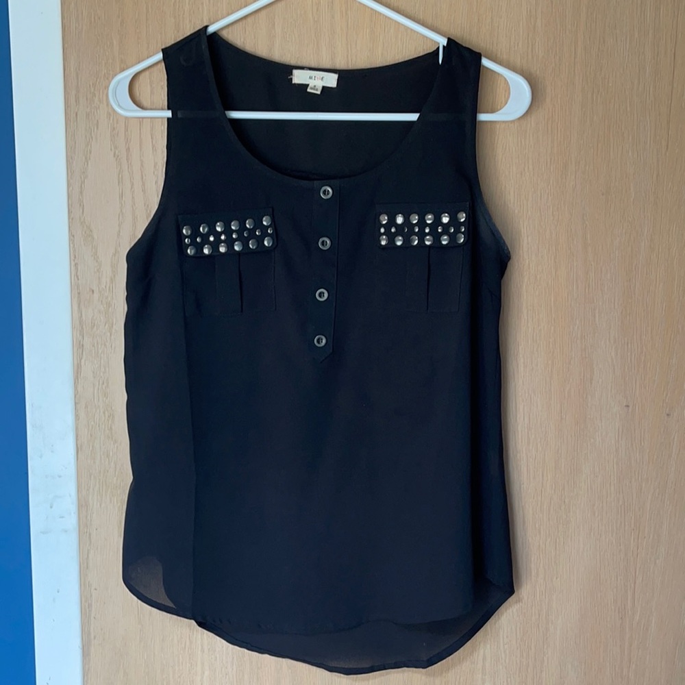 Black studded top
